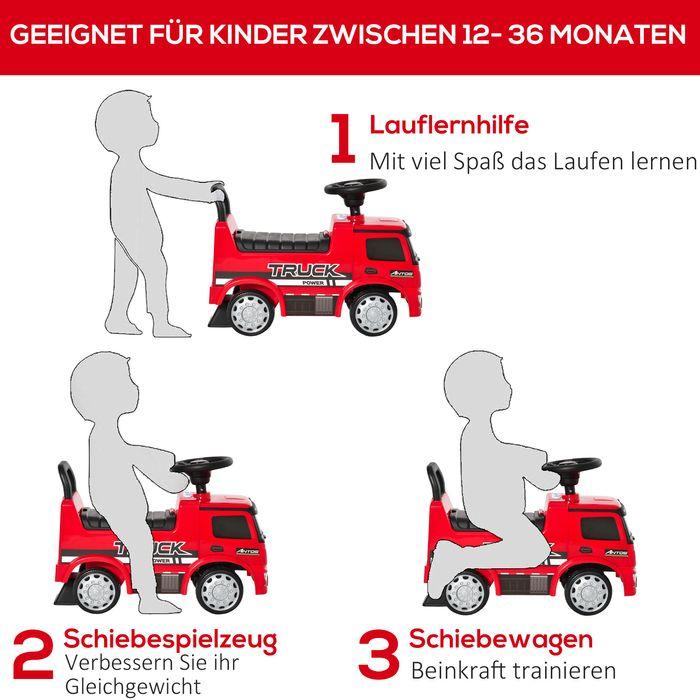 Produktbild Swisshandel24 Kinderfahrzeug Rutscherauto Rutscherfahrzeug von Mercedes ANTOS-LKW-Stil mit Licht für Kinder von 12