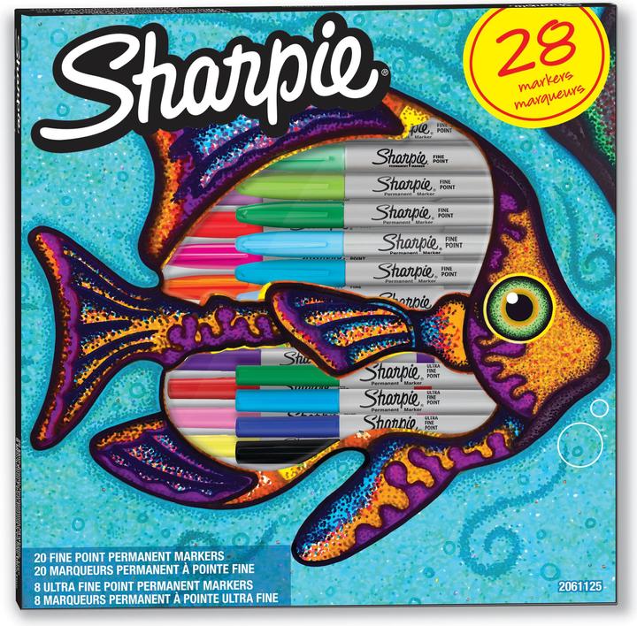 Immagine prodotto Sharpie Pennarello permanente Set "Pesce (Multicolore, 28 x)