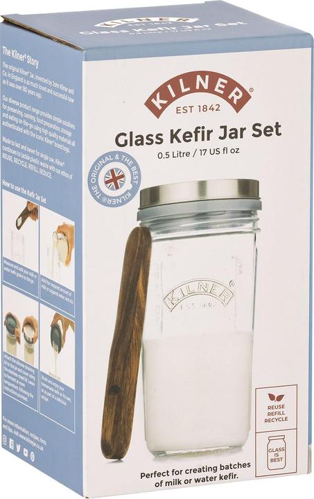 Immagine prodotto Kilner Set di fermentatori per kefir da 0,5 l (1 pz., 0.50 l)