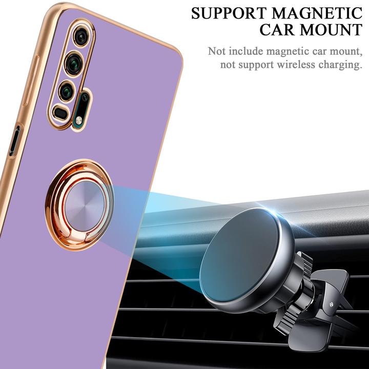 Productafbeelding Cadorabo Hoesje voor Honor 20 PRO in TPU met camerabescherming en ring LM089 Style (Honor 20 Pro)