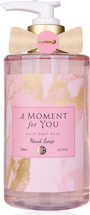 Accentra Handseife A MOMENT FOR YOU in Pumpspender, 300ml, Duft: Gold Dust Rose, Farbe: rosa/gold, VE 6/24 (Flüssigseife, 300 ml)