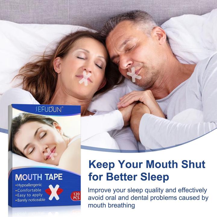 Actual product image Swissdetector Mouth Tape - Hypoallergenic adhesive tape - 120Pcs (Hygiene product)