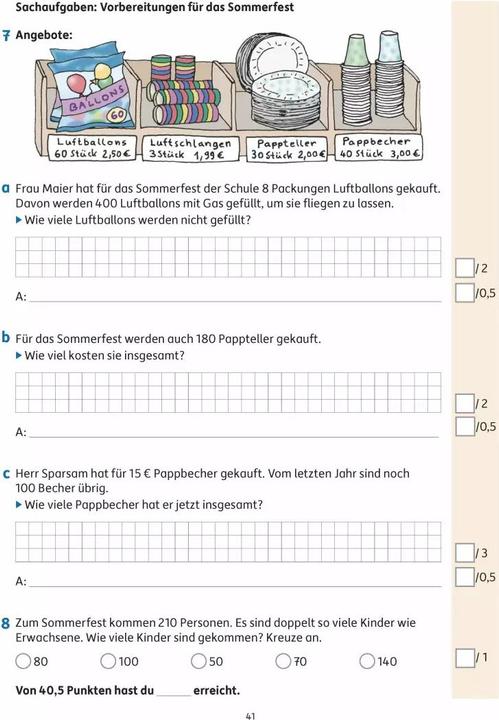 Immagine prodotto Tests in Mathe - Lernzielkontrollen 3. Klasse (Tedesco, Agnes Spiecker, Picchio Gisela, 2016)