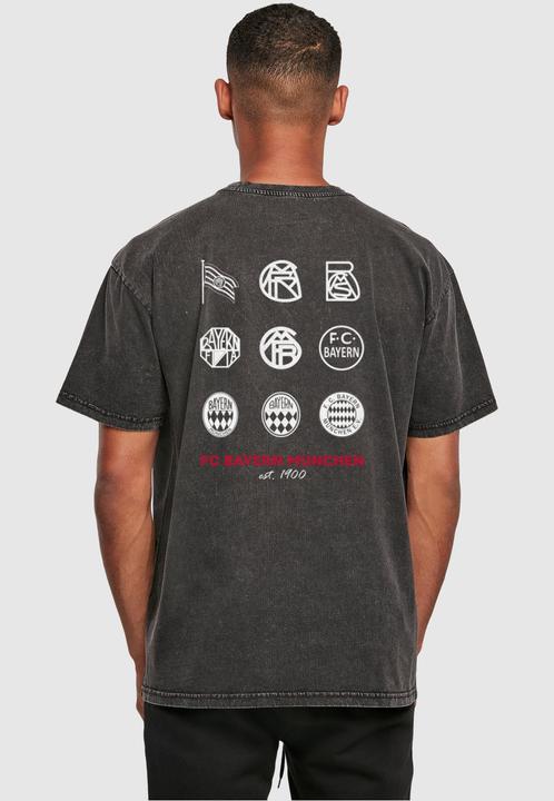Produktbild FC Bayern München Logo History Acid Washed Heavy Oversize Tee - 115115 (M)