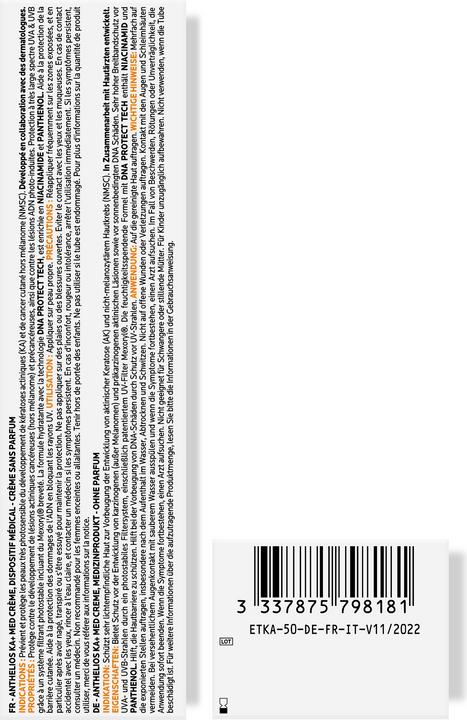 Image du produit La Roche Posay Anthelios 100 KA+ (Crème solaire, SPF 50+, 50 ml, 81 g)