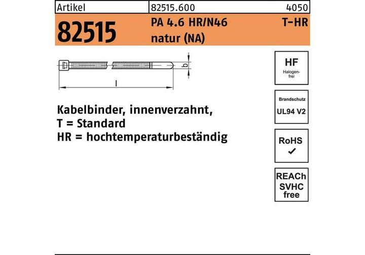 Produktbild HellermannTyton Kabelbinder T30R 150 x 3,5 mm natur (Kunststoffkabelbinder, 150 mm, 100 Stk.)