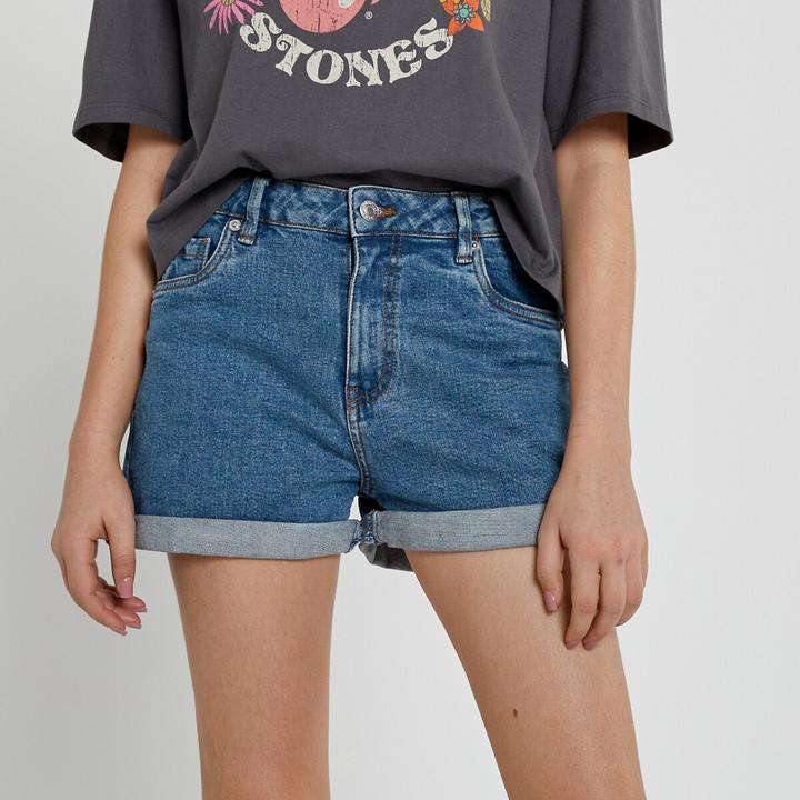 Actual product image La Redoute Collections High Waist Jean Shorts (158)