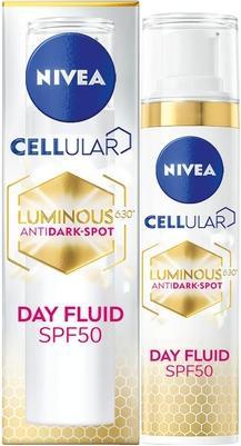 Produktbild NIVEA Cellular LUMINOUS 630 Anti-Dark Spot Triple Protection Day Fluid SPF 50 40ml (Sonnencreme Gesicht, SPF 50, 40 ml)