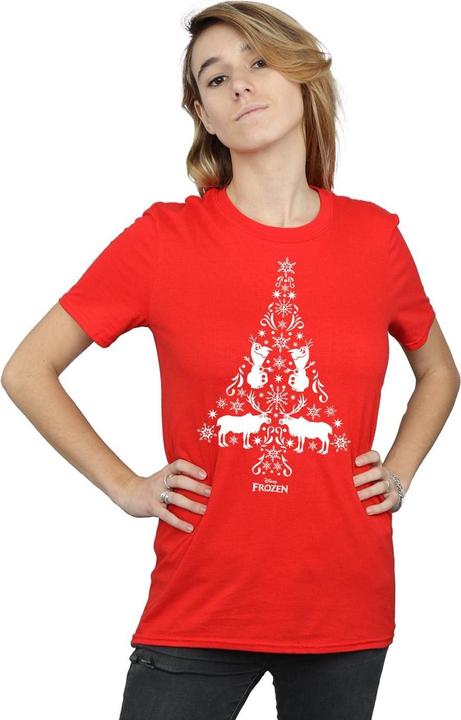 Immagine prodotto Disney Frozen Christmas Tree Maglietta Ampia Donna (XL)