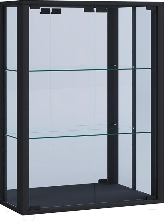 Actual product image VCM Wall Display Case Collectable Glass Display Case Wall Display Case Shelf Cabinet Glass Hanging (60 x 25 x 80 cm)