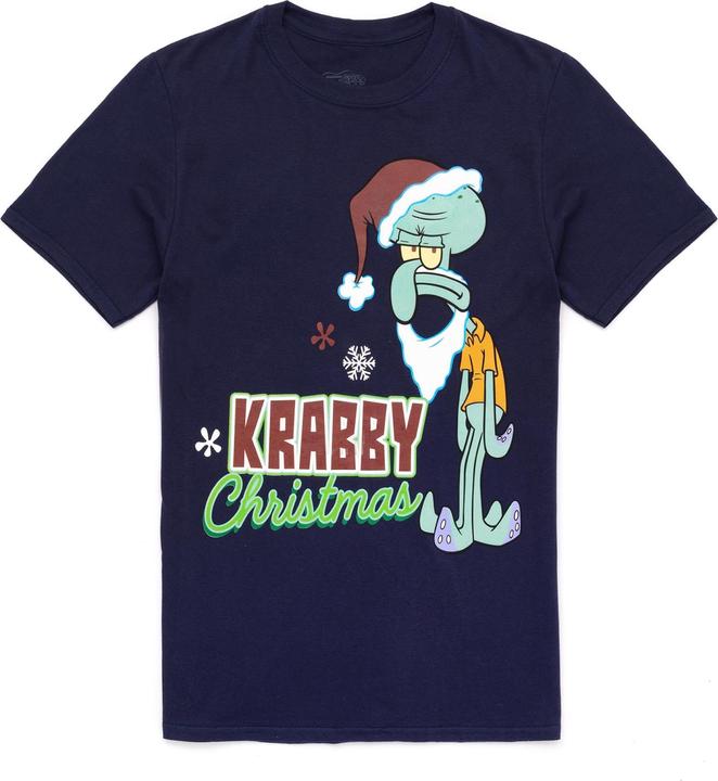 Immagine prodotto Spongebob Squarepants Maglietta Natale Squidward Uomo (L)