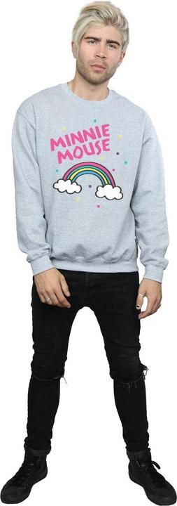 Actual product image Disney Mens Minnie Mouse Rainbow Dots Sweatshirt (L)
