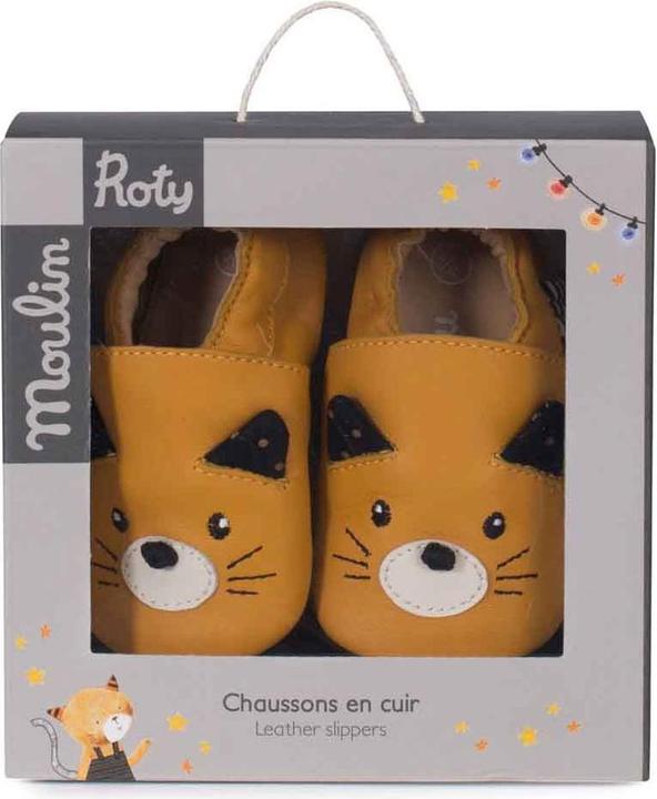 Immagine prodotto Moulin Roty Scarpette di cuoio giallo gatto 6/12 mesi, Les Moustaches (12)
