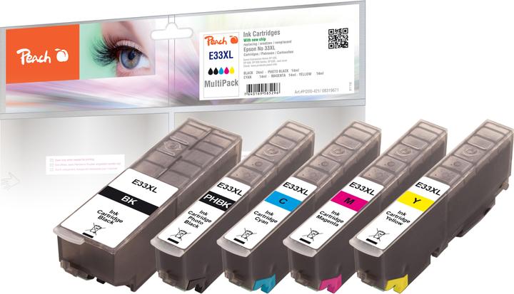 Immagine prodotto Peach 33XL MultiP bk, c, m, y (M, PBK, FC, C, Y)