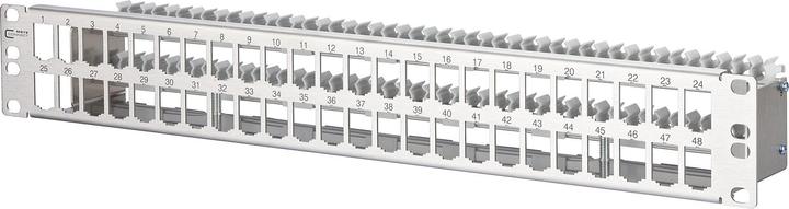 Produktbild Metz Connect BTR E-DAT modul Modultraeger 48tlg 1.5HE Edelstahl Modultraeger f. 48 einzelgeschirmte Module Ede...