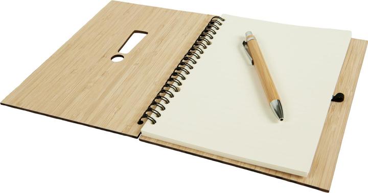 Produktbild Natura Punto Notizbuch Kleines Buch, grosse Ideen mit Kugelschreiber, Bambus-Cover (Hellbraun, 1 x)