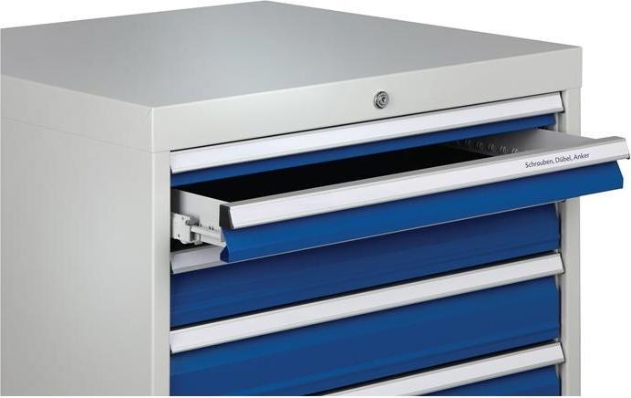 Produktbild Bedrunka & hirth Schubladenschrank H1019xB1005xT736mm grau/anthr. 6 Schubl. Vollauszug (100.50 cm, 118 cm)