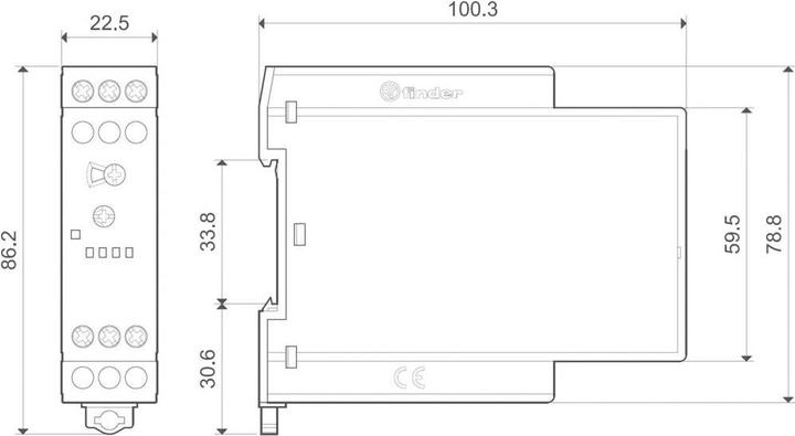 Immagine prodotto Finder Timer SPDT Ritardo di accensione 0.05s-10Tg