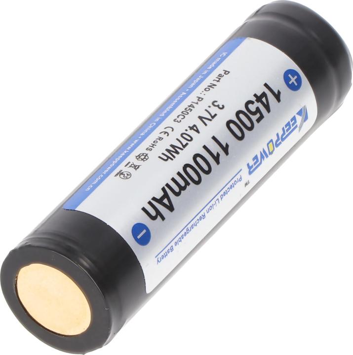 Actual product image Keeppower Battery 14500 PCB protected P1450C3 (1 pcs., 14500, 1100 mAh)