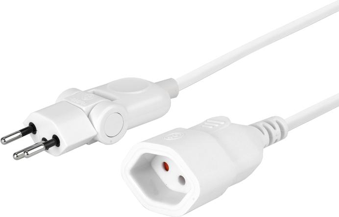 Immagine prodotto Steffen Verlängerungskabel mit Klappstecker (3 m, Tipo 13)