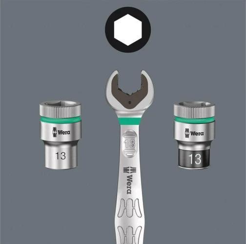 Actual product image Wera 8100 SA 6 Zyklop Speed Ratchet Set (12 mm, 10 mm, 11 mm, 13 mm)