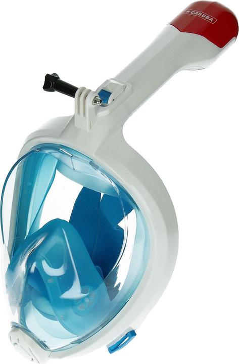 Actual product image Caruba Full Face Snorkel Mask Swift Foldable + Action Cam Mount (blue S/M)