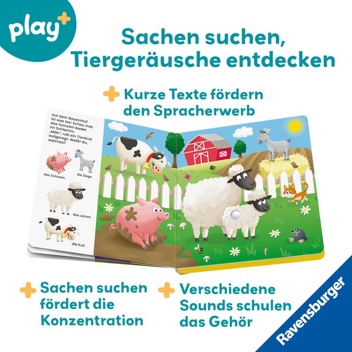 Actual product image Ravensburger Play+ My very first sound book: baby animals (German)