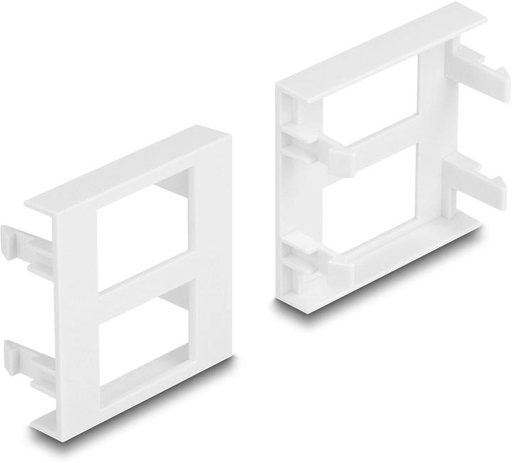 Produktbild Delock Easy 45 Modulblende 2 x Rechteck-Ausschnitt 17 x 24,3 mm, 45 x 45 mm 5 Stück weiss