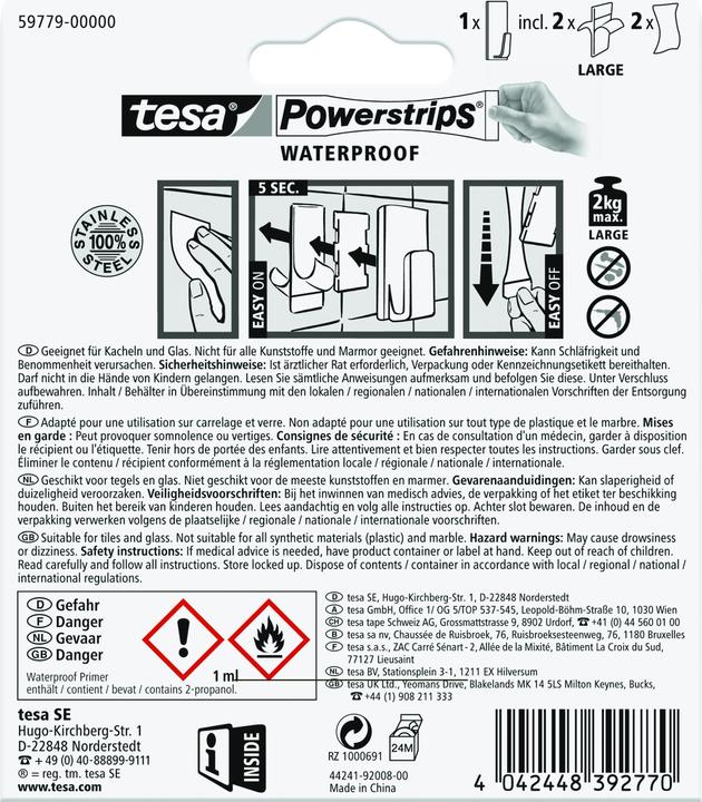 Actual product image tesa Waterproof hook large