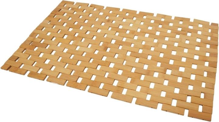 Produktbild Hermex Bamboo Fussmatte Bambus Badteppich Badematte Badezimmerläufer (60 x 40 cm)