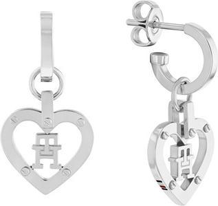 Actual product image Tommy Hilfiger Matching Monogram Heart Hoop Earrings 2780923