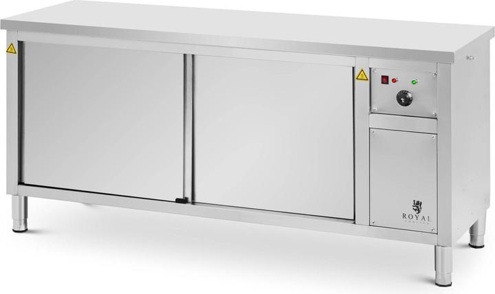 Produktbild Royal Catering Wärmeschrank 180 x 60 x 85 cm Tellerwärmer 80 °C Edelstahl (304) Warmhalteschrank