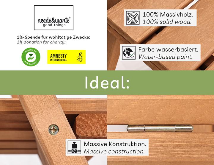 Produktbild Needs&Wants Grosses Blumenregal "Blossy1" mit 3 Etagen, Tanne (braun)