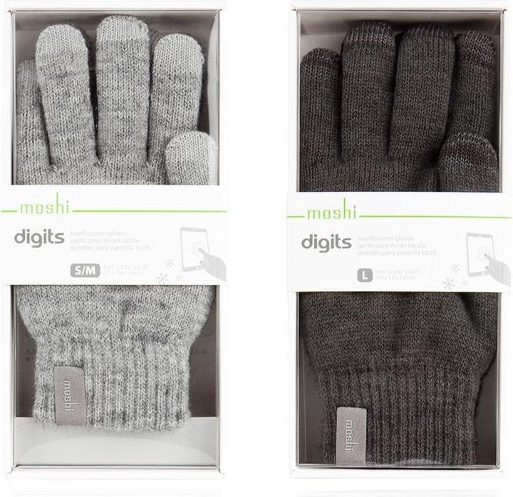 Produktbild Moshi Digits Touchscreen Gloves - Dark Gray (L) (L)