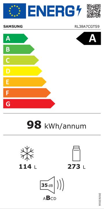 Energie-Label Samsung RL38A7CGTS9/EG edelstahl look