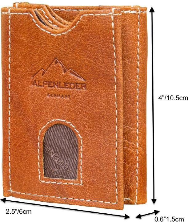 Produktbild Alpenleder Portemonnaie Pocket Cognac