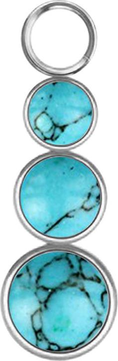 Produktbild Star Piercing Anhänger silber drei Türkis Steine (ohne Messing, Chirurgenstahl 316L, Mineralisch)