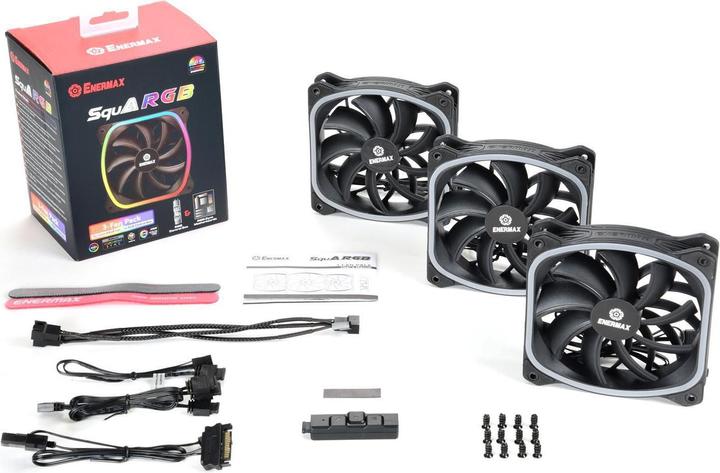 Produktbild Enermax Gehäuselüfter SquARGB 3er Pack (120 mm, 3 x)