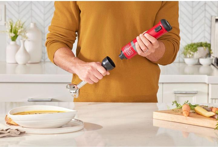 Produktbild Black & Decker Stabmixer Kitchen Wand Rot, 2-teilig
