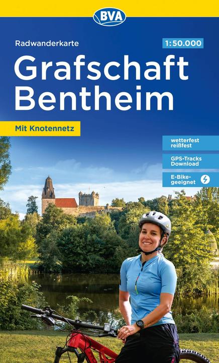 Image du produit Carte cycliste BVA Cyclisme dans le département de Bentheim 1:50 000, résistante à la déchirure et
