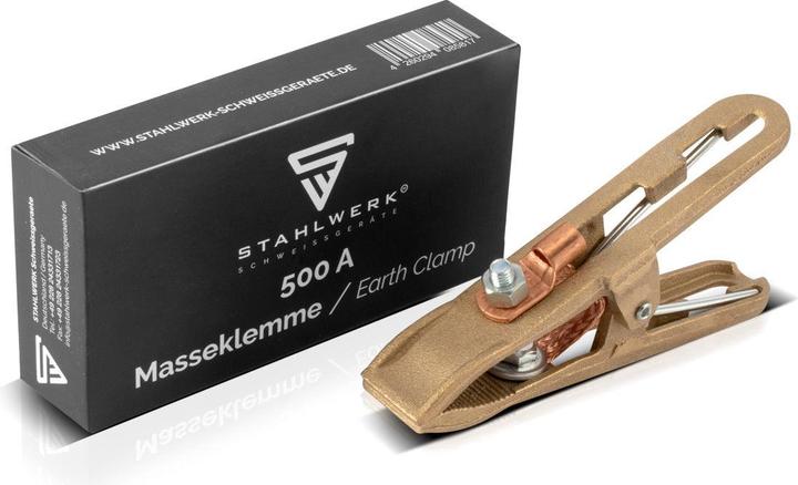 Produktbild Stahlwerk Massezange Masseklemme Erdungsklemme bis 500A Vollmessing Schweissgerät