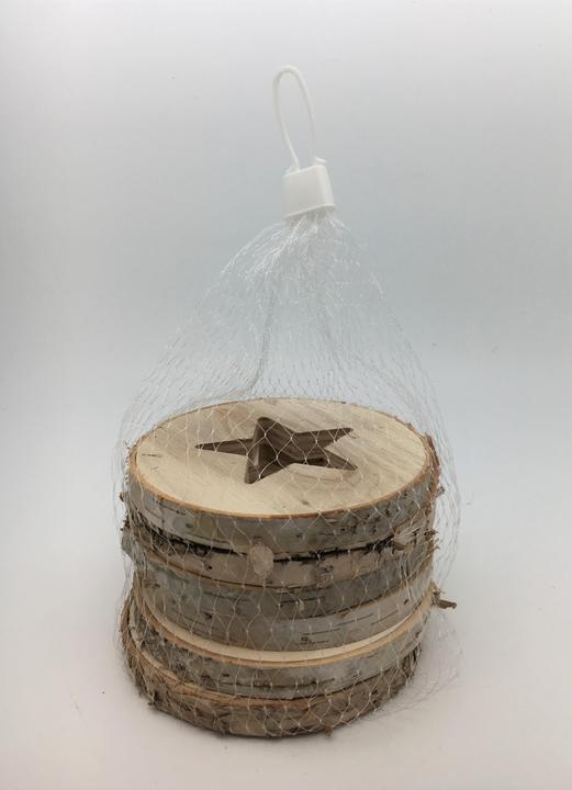 Produktbild GuGus Stern Holz Ringe (6 x, Glasuntersetzer)
