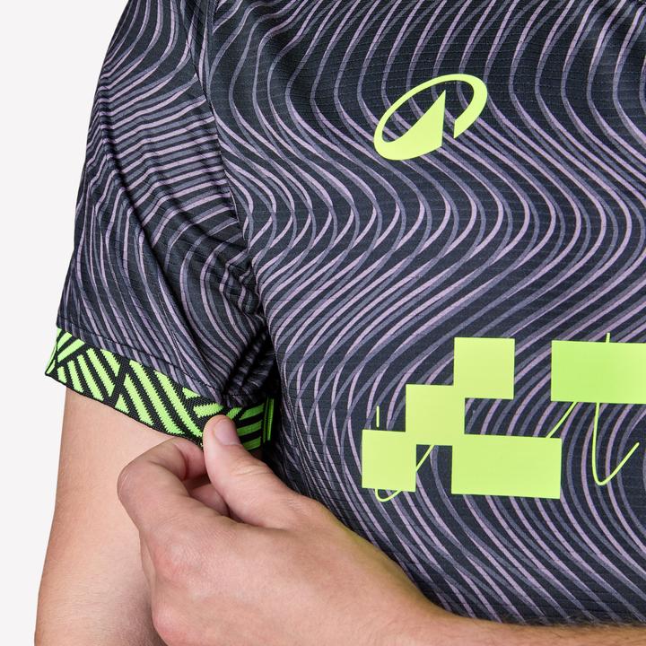 Image du produit Kipsta Maillot de football adulte viralto ii manches courtes wavy noir, & jaune fluo (L)