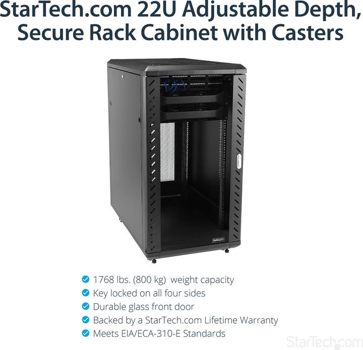 Actual product image StarTech 22U 36IN SERVER RACK CABINET (22 RU, 19 inch rack)