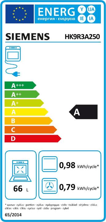 Energy Label Siemens HK9R3A250