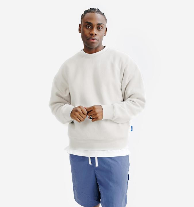 Decathlon Sweathirt Herren Crewneck Oversized - beige