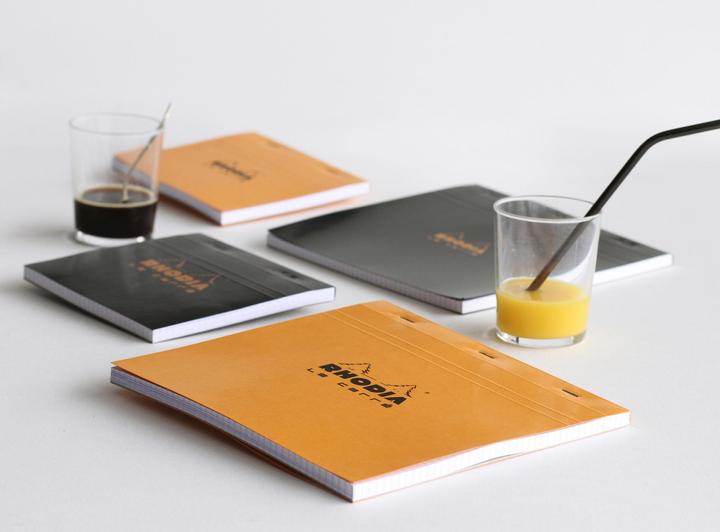 Actual product image Rhodia Blocks stapled 80g Basics (A1, Checked, Soft cover)