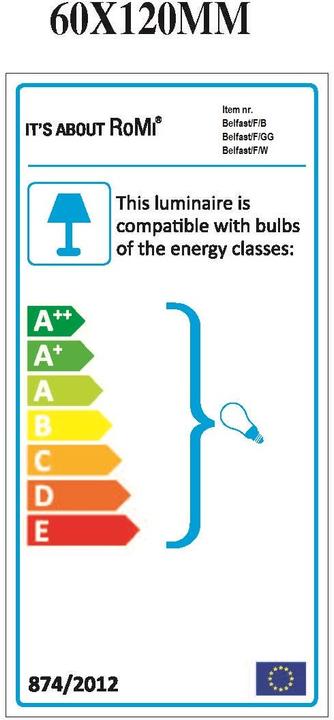 Energy Label It`s about RoMi Belfast (E27)