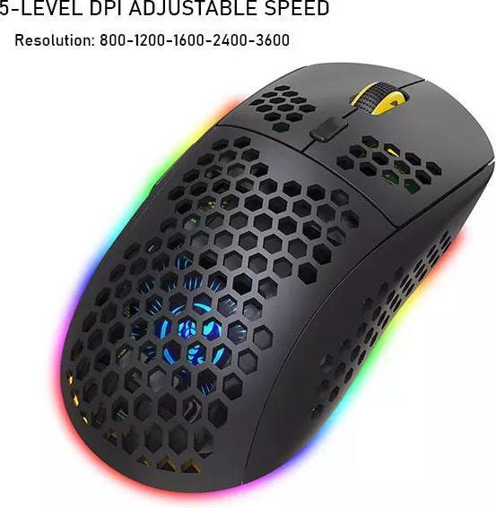 Immagine prodotto PhoneLook Souris d'ordinateur pour gaming sans fil bluetooth LED Ultra Light controllo di precisione (Cablato)