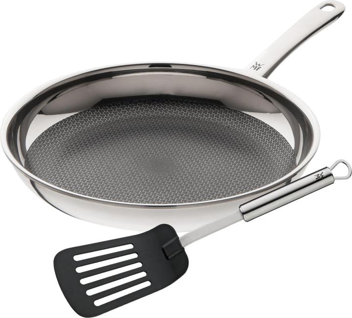 Produktbild WMF Edelstahlpfanne Bratpfanne 28cm Wender Profi Resist Induktion beschichtet (28.28 cm, Bratpfanne, Aluminium, Edelstahl)